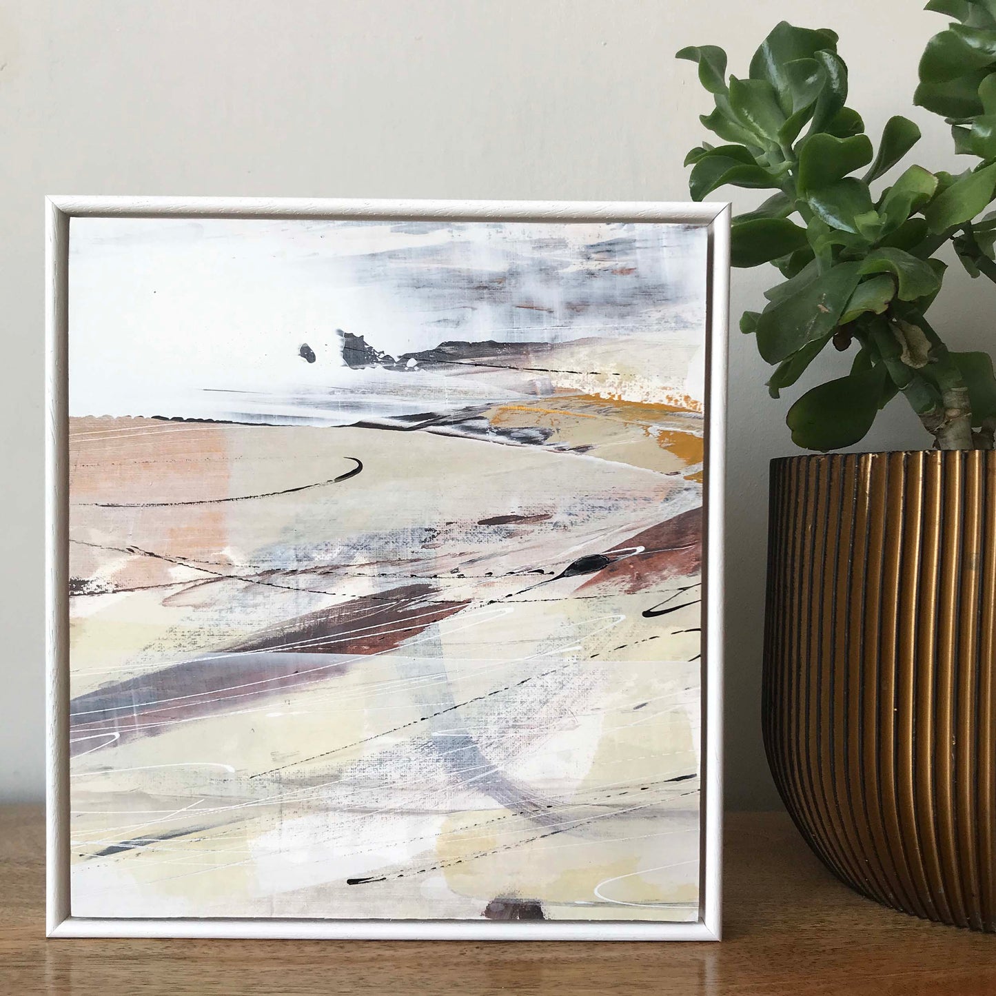 abstract painting of the Suffolk coast