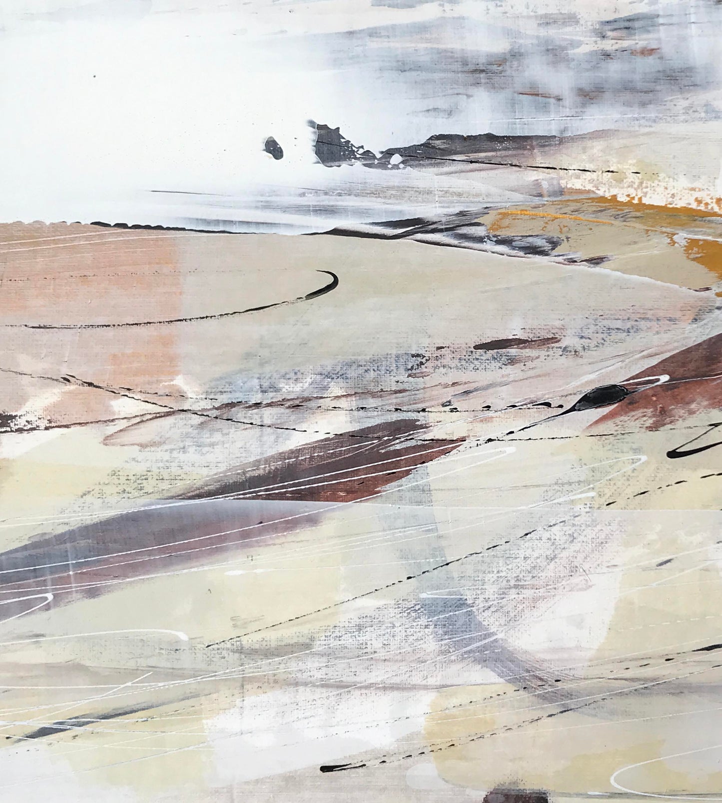 abstract landscape in neutral colours